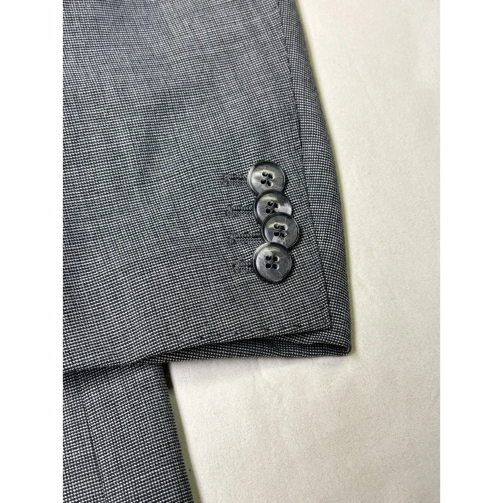 Suitsupply Lazio Slim Fit Blazer Grey Vitale Barberis Canonico Wool Mens 36R 46